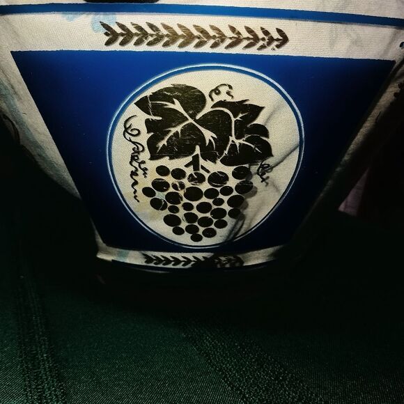 Hazel Atlas Vintage Chip, Punch Bowl Blue and Gold Grape Design - Picture 5 of 6